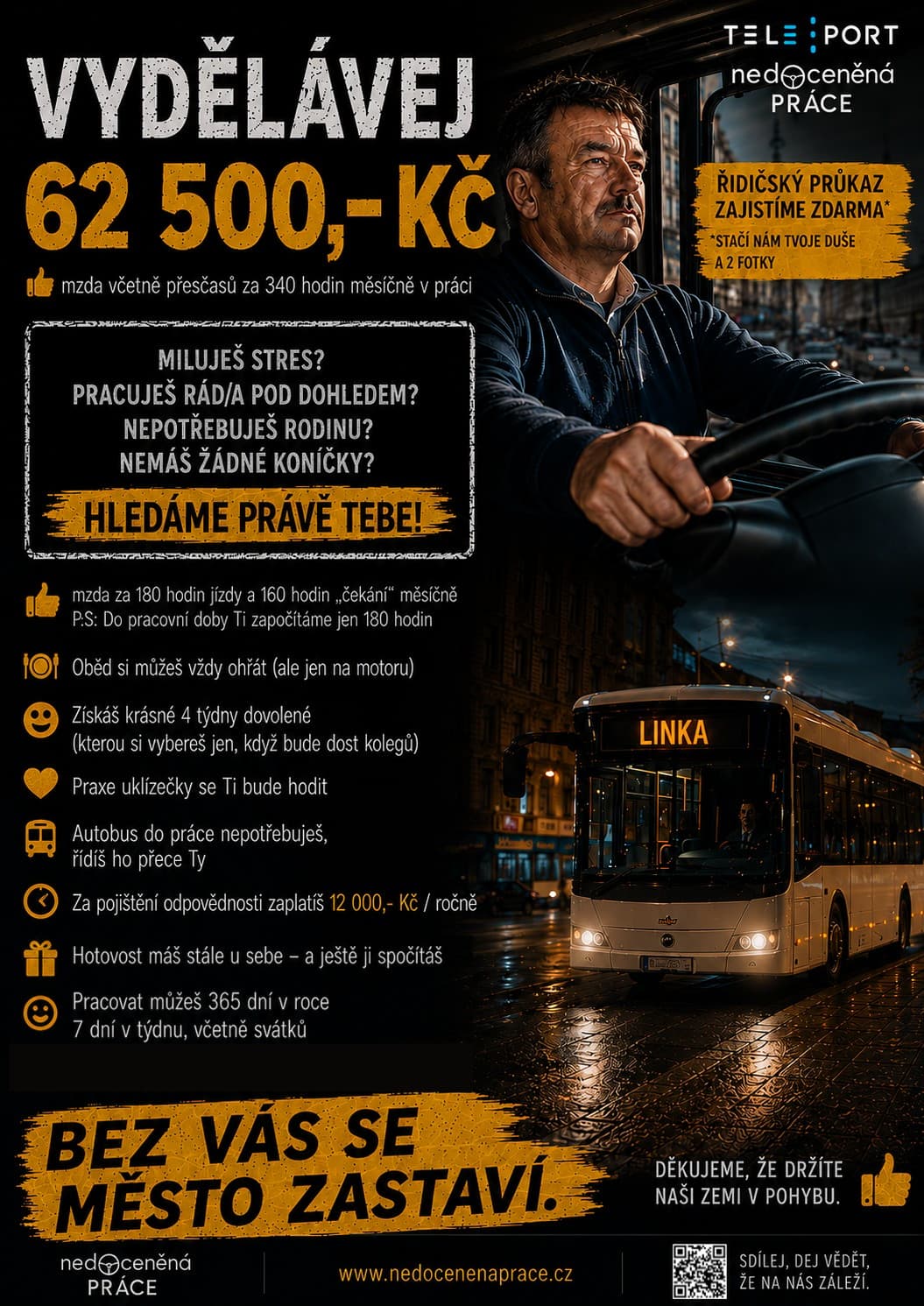 Leták: Vydělávej 62 500 Kč